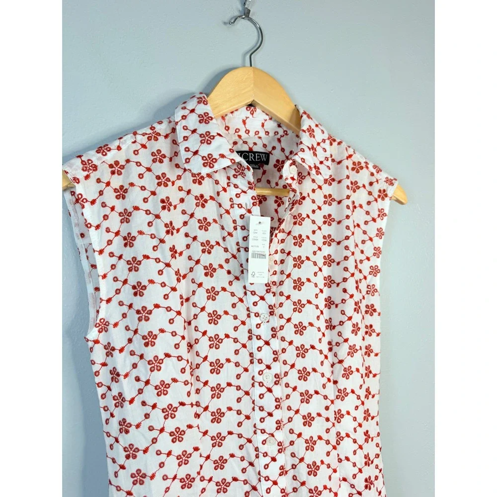 J.Crew Mini eyelet shirt-dress Size 0 NWT